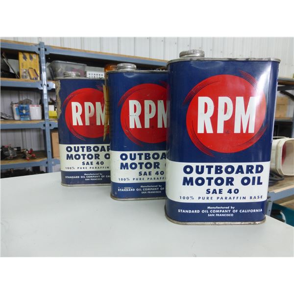 3- RPM outboard cans, empty (sell together)