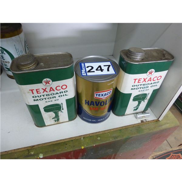 2- Texaco, Havoline oil- full ( selling together)
