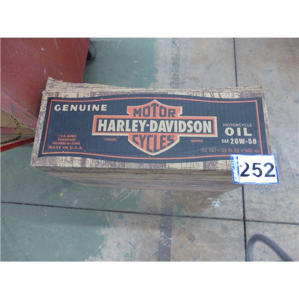 Cardboard Harley Davidson oil box