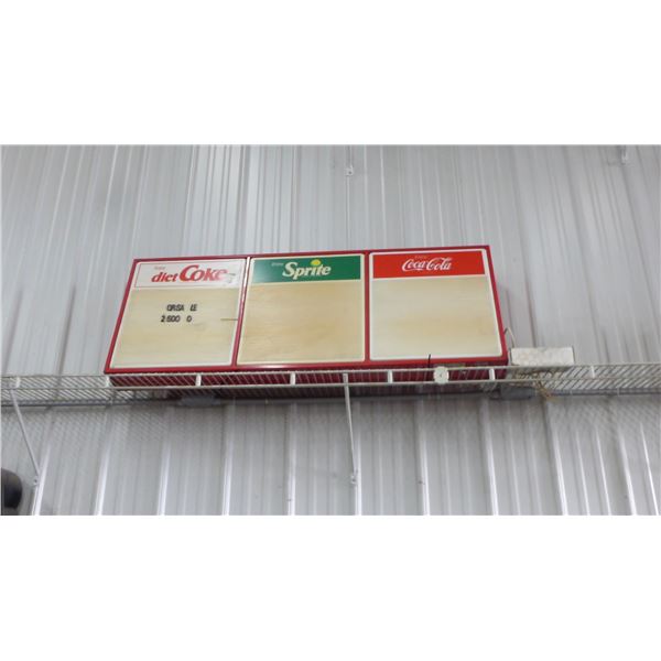 Cola sign c/w letters