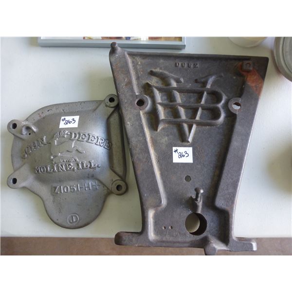 JD gear box cover & JD/Van brunt drill seed box end