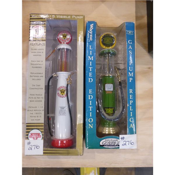 1/12 scale Conoco visible gas pump & 1/12 scale JD visible gas pump