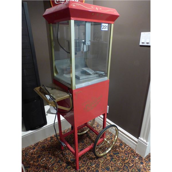 Popcorn maker cart, 59" H x 31" W x 17 1/2" D