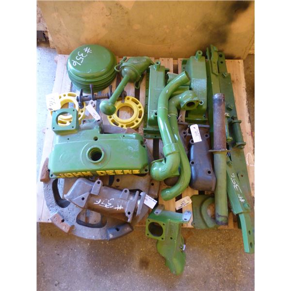 Qty of JD Model AR parts: Rad top tank, brake covers, air cleaner pipe, crank shaft cover. Exhaust m