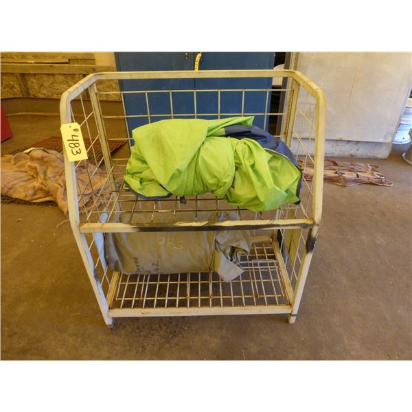 Tire rack, 34"H x 39"W x 19"D