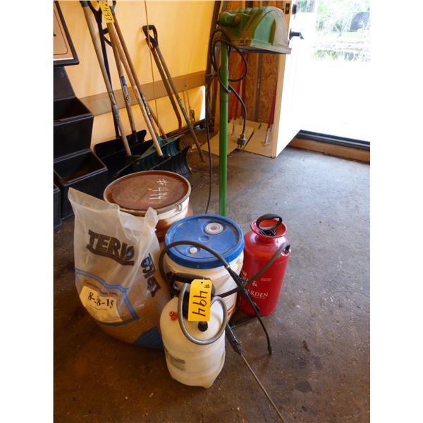 2- Weed sprayers, bag 8/38/15 fertilizer