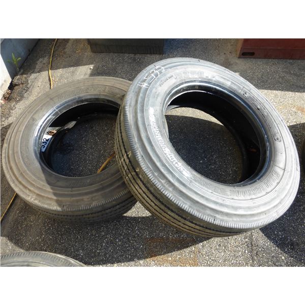 2- Bridgestone 245/70/R19.5 tires