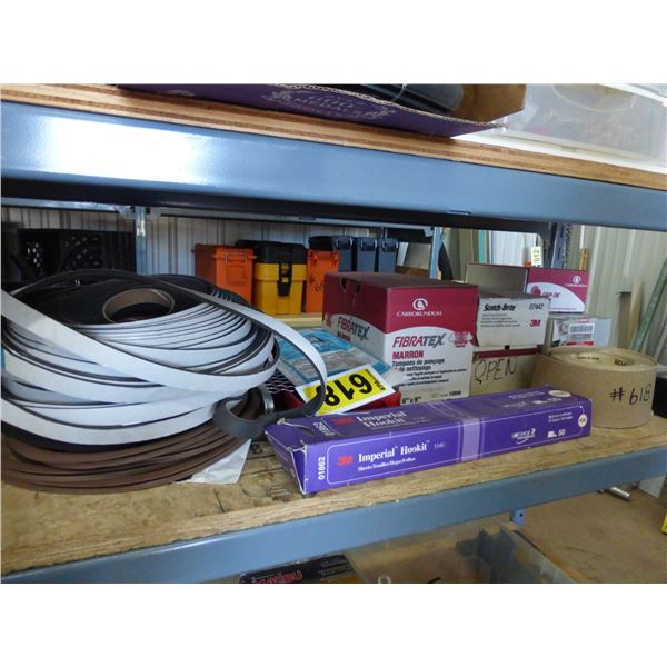 Sand paper, weather stripping and misc.