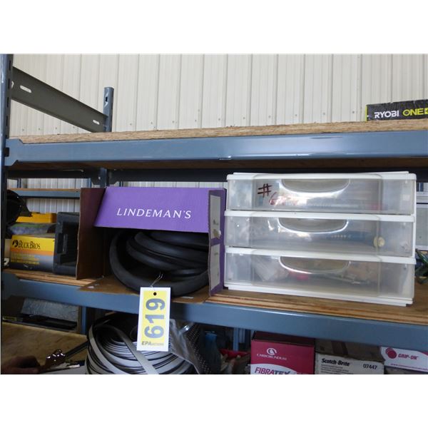 Wine making supplies, mitre boxes and weather stripping