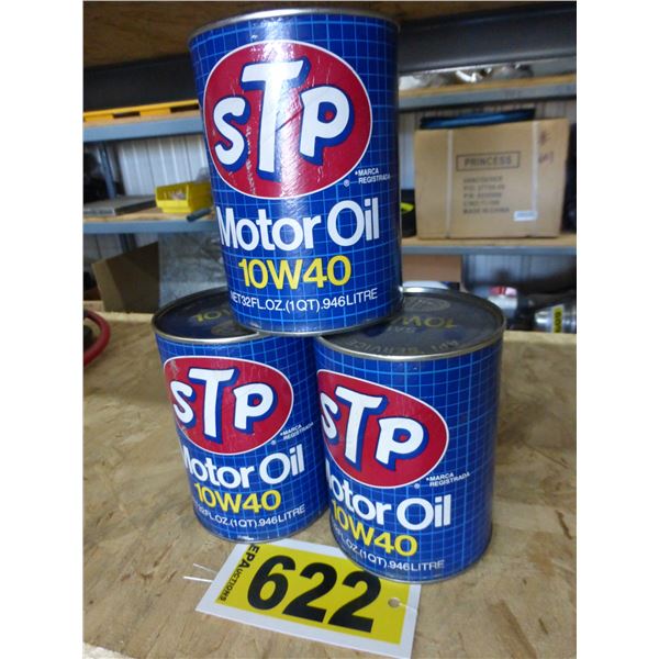 3- Cans of STP motor oil (Selling together)