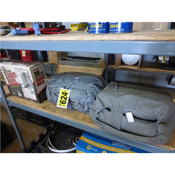 Car covers, 30 ft reel and cord