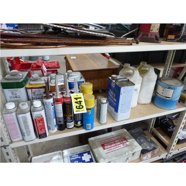 Thinner, caulking and misc.