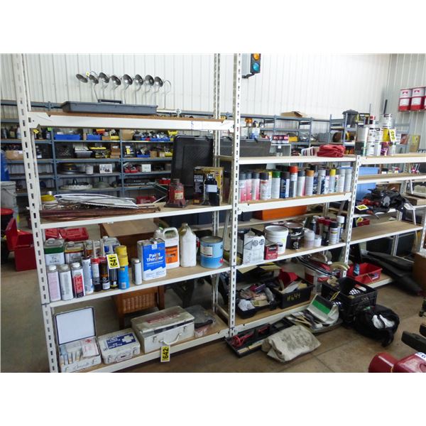 Selling all together. 6- Sections of shelving, Can not to be removed until Sat, May 27th, 2pm