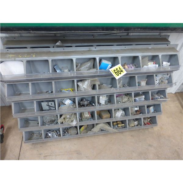 2 bolts bins c/w qty of screws/bolts etc.