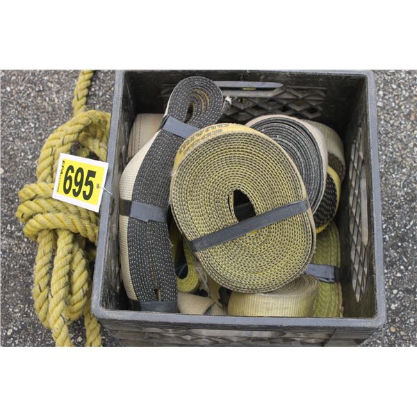 2- Crates of tie down straps (no ratchets)