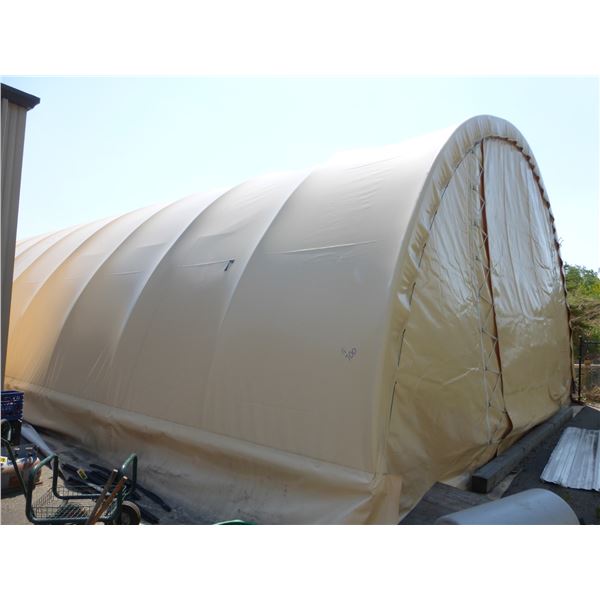 Diamond Shelters 32'x 66' tent style Quonset. You have until July 15th to remove the shelter. PH Tim
