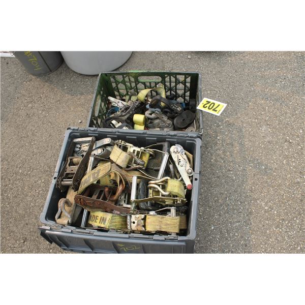 2- Crates of tie down straps