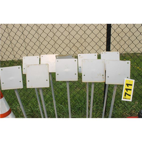 10- Display stands, approx. 46"H