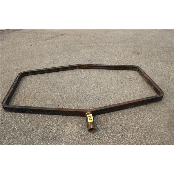 Steel sign frame, approx. 59" x 97" (may be from a Texaco sign)