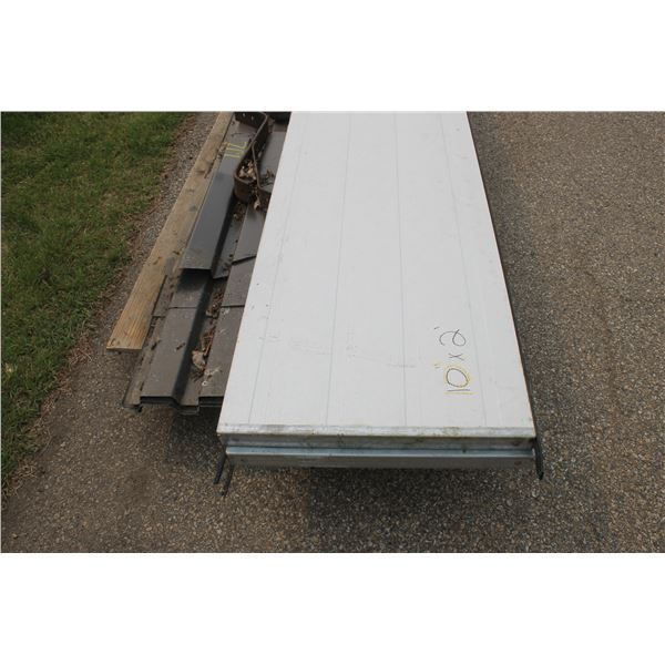 3- 10' x 2' Door sections, misc. steel and sheeting