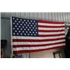 Image 1 : American flag, double sided, approx. 112" x 54", heavy material