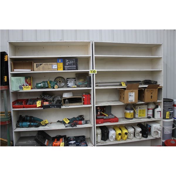 2- 4' x 7' Wooden shelves, Can't be removed until Sat. May 27th, 2pm