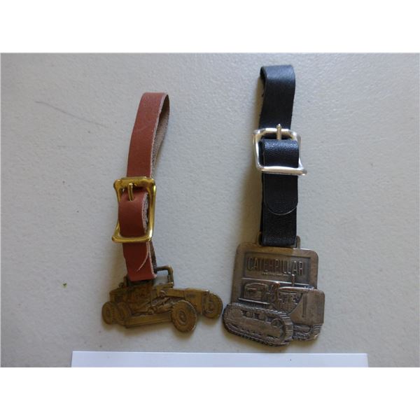 JD grader fob with strap & Caterpillar fob with strap