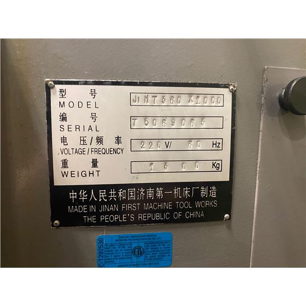 J1MT 360 X1000 3 PHASE 220/440V INDUSTRIAL LATHE WITH ASSORTED