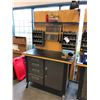 Image 2 : MASTERCRAFT MOBILE CHECKER PLATED 4 DRAWER SINGLE DOOR WORK STATION WITH CAT40 ARBOR VICE