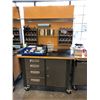 Image 2 : MASTERCRAFT MOBILE CHECKER PLATED 4 DRAWER SINGLE DOOR WORK STATION