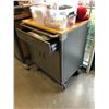 Image 2 : MASTERCRAFT MOBILE CHECKER PLATED SINGLE DRAWER 2 DOOR TOOL CHEST 28" X 20" X 35"