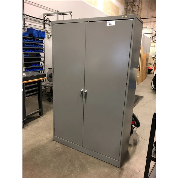 GREY ULINE 2 DOOR STORAGE CABINET 48 X 20 X 78 Able Auctions Grey uline 2 door storage cabinet 48 x 20 x 78 able auctions