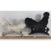 Image 2 : LOT OF 2 - ROOSTER AND HEN CAST IRON DOORSTOPS