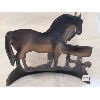 Image 2 : HORSE BY TROUGH CAST IRON DOORSTOP
