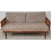 Image 1 : TEAK LOVESEAT W/ WICKER LOOK END PANELS