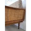 Image 2 : TEAK LOVESEAT W/ WICKER LOOK END PANELS