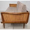 Image 3 : TEAK LOVESEAT W/ WICKER LOOK END PANELS