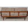 Image 4 : TEAK LOVESEAT W/ WICKER LOOK END PANELS