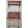 Image 2 : LOT OF 3 - SLATTED OAK OUTDOOR TABLE W/ CHAIRS 