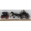 Image 2 : LOT OF 2 - CAST IRON PD CHIEF HORSE & BUGGY AND CAR