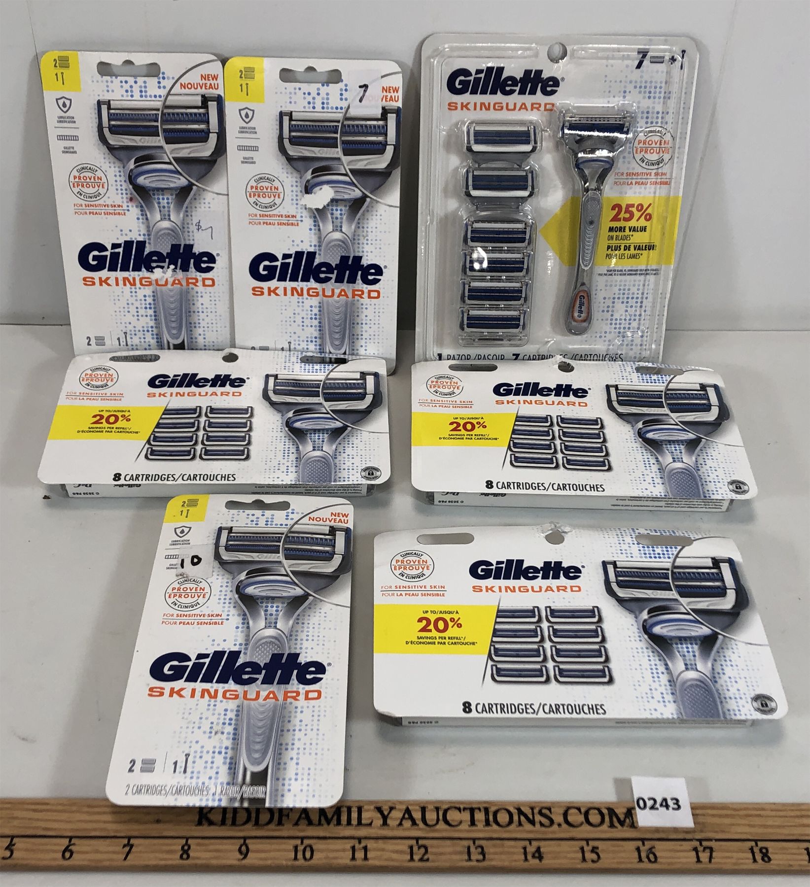 Gillette Razor Sizes LOT OF 7 - GILLETTE RAZORS