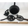Image 3 : LOT OF 4 - CAST IRON TRIVETS - SAD IRON - ETC.