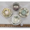 Image 2 : LOT OF 4 - TEACUPS W/ SAUCERS AND MOUSTACHE TEA CUP