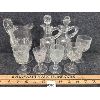Image 2 : JOB LOT - BULLSEYE GLASS PITCHER, WINE GLASSES, OIL LAMP & ETC