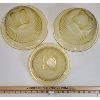 Image 2 : LOT OF 3 - YELLOW DEPRESSION GLASS MIXING BOWLS