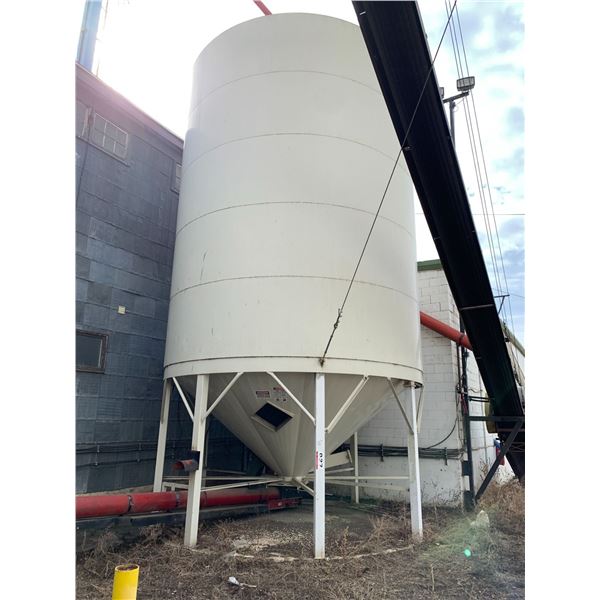 West Steel Smooth Wall Hopper Bottom Bin- 16' Diameter Approx 20' High + Hoppers - Purchaser is sole