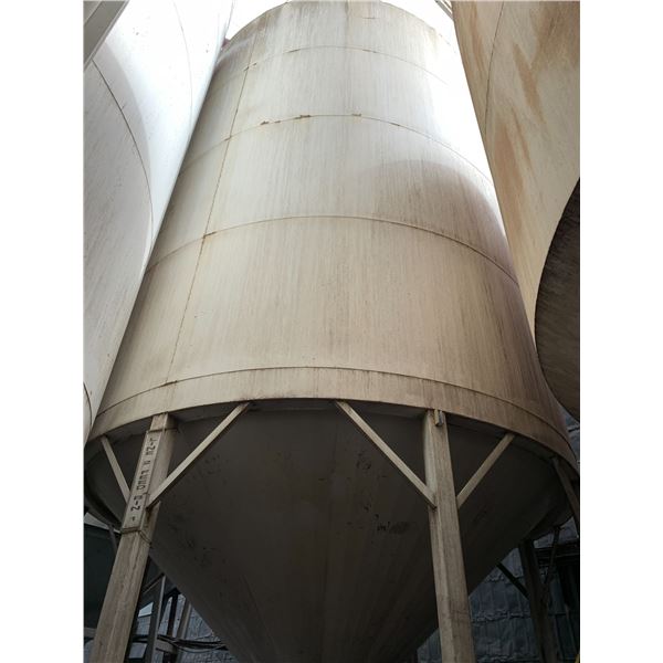 Univision Smooth Wall Hopper Bottom Bin - 16' Diameter Approx 12' High   Hoppers - Purchaser is sole