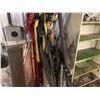 Image 1 : Wooden Shelf, Safety Harness + Misc - Purchaser is solely responsible for dismantling and removal of