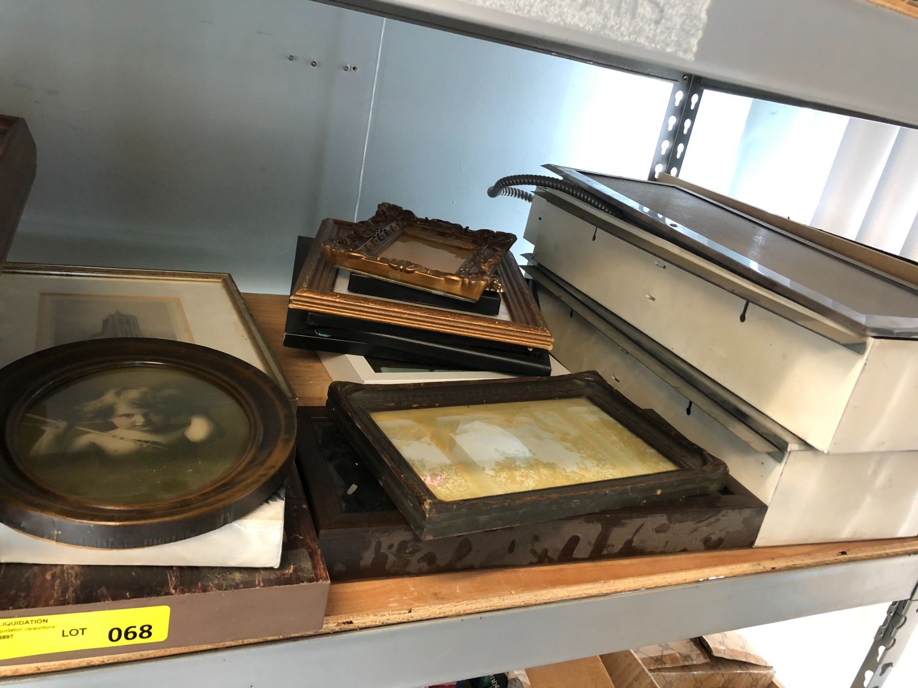 Shadowboxes Frame Antique Razor Shelf Lot of Shadowboxes, Antique Frames, Dummy Cameras, Etc...