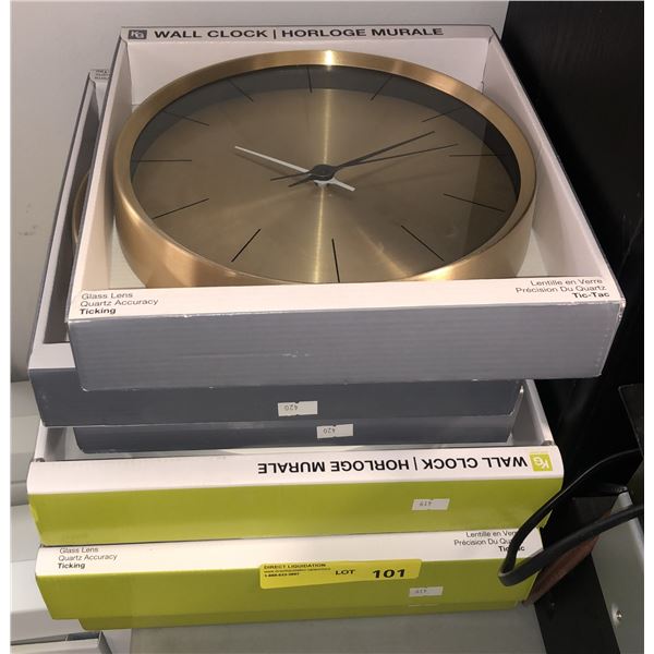 Clocks Recent Made Group Lot of Brand New Wall Clocks